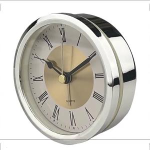Miniature 89mm Quartzs Alarm Clock Face Insert Clock Movement Replacement Parts with Roman Numerals for Craft Projects