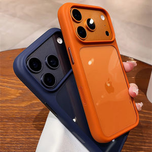 For iPhone 17 Luxury Silicone Soft Edge Transparent Hard Back Panel Case For iPhone 17 Pro Max Funda Shockproof Phone Cover Gift h260630