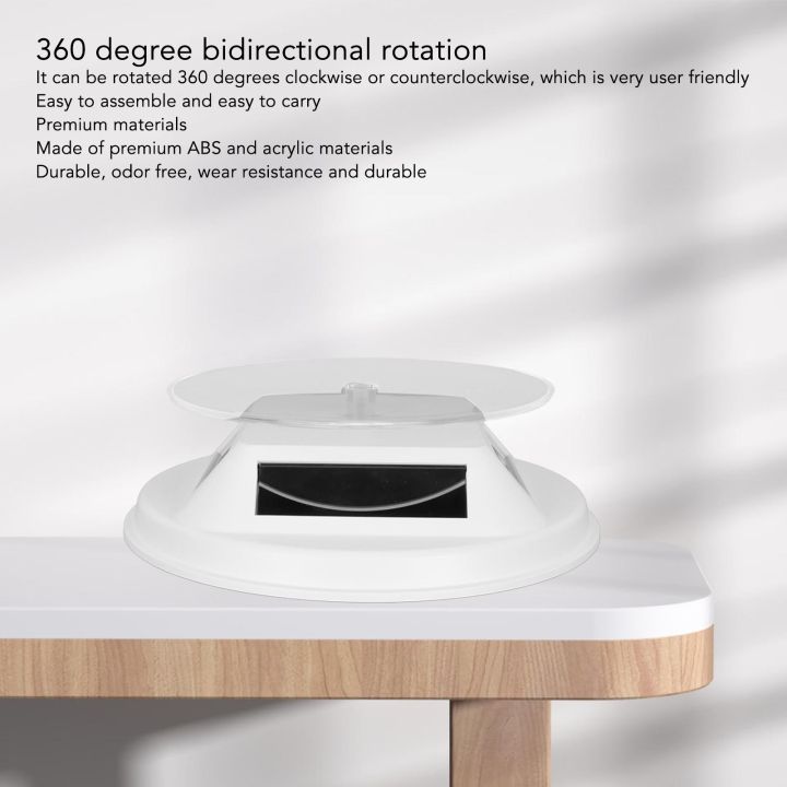 Solar Turntable 360 Degree Electric Rotating Display Stand Eco Friendly ...