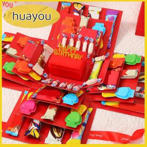 huayou กล่องของขวัญขนมประกอบทำด้วยมือกล่องของขวัญแปลกใจสำหรับวันวาเลนไทน์วันเกิดวันครบรอบแต่งงาน