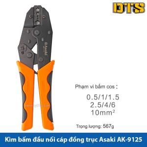 Kìm bấm cos nối cáp đồng trục Asaki AK-9125 0.5 ~ 10mm2 - Kềm bấm cos nối cáp đồng trục - Kìm bấm đầu cosse Asaki (Kìm bấm đầu cote Asaki)