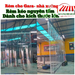 Rèm nhựa PVC trong suốt trượt máng dày 0.8mm ngăn phòng lạnh che mưa lấy ánh sáng