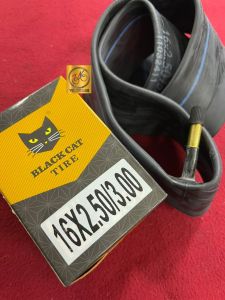 BLACK CAT TUBE 16X2.5/3.0 AV48 16x2.5 16x3.0 Bicycle Inner Tube BEST QUALITY AV Valve 48mm schrader