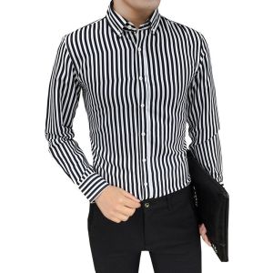 [HÀNG VNXK] Áo sơ mi kẻ sọc nam lịch lãm thời trang vải xuất mát mịn không nhăn không bai xù