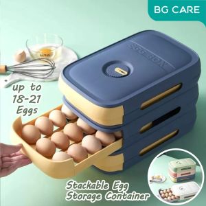 Minimalist Auto Roll Egg Storage Box Egg Storage Organizer Egg Freshness Indicator Stackable Egg Organizer KitchenHAL153
