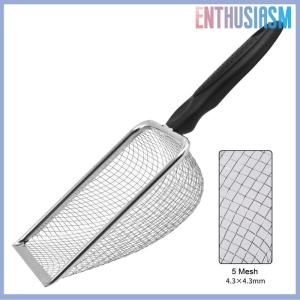 【Enthusiasm】🌟🌟【Hot Sale】🎈 Vật nuôi làm sạch công cụ thép không gỉ Phân xẻng Net mèo xả rác xẻng loài bò sát thằn lằn cát xẻng lưới màn hình phân muỗng