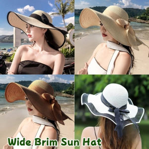 Sun Hat Wide Brim Straw Beach Foldable Packable Travel Fishing Outdoor Shade