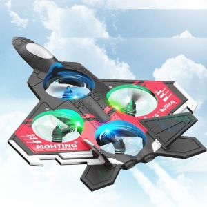 Máy bay điều khiển từ xa V18 🛬 Đồ chơi điều khiển từ xa cho bé - Pin sạc 4 động cơ bền bỉ có đèn led ban đêm