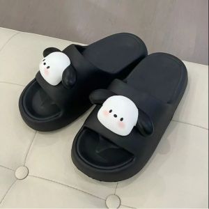 DECORATE X PVC Womens Slippers Cute Pochacco Non-slip Casual Slippers Fashion Soft Couple Slippers for Outdoor Walking