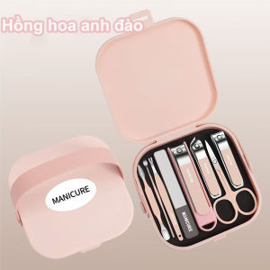 Bộ Dụng Cụ Bấm Móng Tay 7 món-Bộ Cắt Bấm Dũa Móng Tay-Làm Móng Tặng Hộp Màu Nâu Cao Cấp