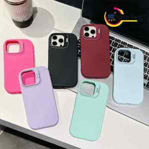 SOFTCASE SILIKON OVAL MACARON STAND UNTUK IPHONE 7 7+ 8 8+ XS XS MAX 11 12 PRO MAX HC6122