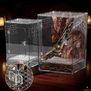 WP💓💛💖 Reptile Breeding Box Lizard Kennel Amphibian Terrarium Transparent Acrylic Feeding Cage Ecological Insect Spider Habitat