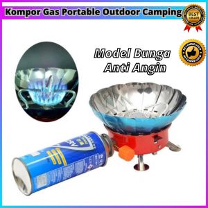COD KOVAR Kompor Gas Portable Outdoor Camping Stove Anti Angin Model Bunga - K-203 / kompor gas portable lipat mini outdoor praktis waterproof multiguna camping berkemah masak di gunung bahan kokoh awet terlaris terbaik rekomended terbaik paling tren top