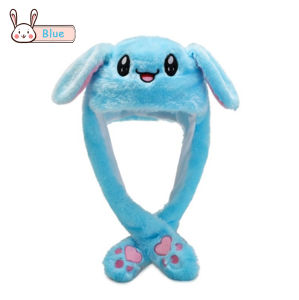 Girls hat Toy Original Fashion Moving Funny Ear Up Down Rabbit Hat Cute Bunny Airbag Plush Playtoy Gift Toy Controllable ear up down Funny Toys Hat