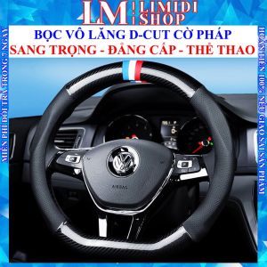 [DUHALI] Bọc Vô Lăng- Ốp Vô Lăng - Bọc Vô Lăng Ô tô DCUT Size 36 Thể Thao Sang Trọng- Da PU Cao Cấp Ôm Khít Chống Trơn Trượt Hàng Đẹp - Họa Tiết Cờ Pháp Dành Cho Các Xe Thể Thao- M5 DC