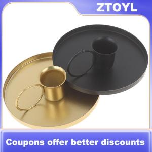 【ZTOYL】 Candlestick Candle Holder Wedding Party Vintage Retro Style Desktop Adornment