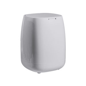 JustLiving 1PC White Square Round Trash Can Double-Layer Mute Living Room and Kitchen Bathroom Bedroom Wastebasket Bin Rubbish Dustbin Trash Can