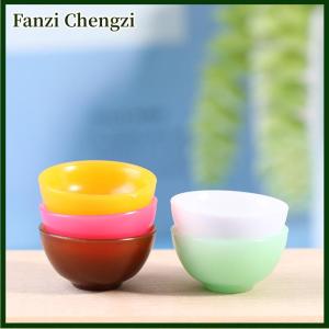 Fanzi 5pcs 1:12 Dollhouse Miniature Round Bowl Model Kitchen Dinning Accessories