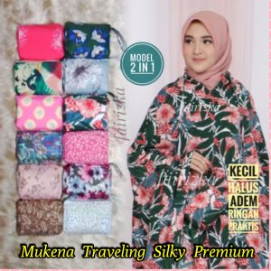 Hampers Parcel Mukena Traveling 2 in 1 Premium Silky Motif pake Box cantik Travel 2in1 Dewasa