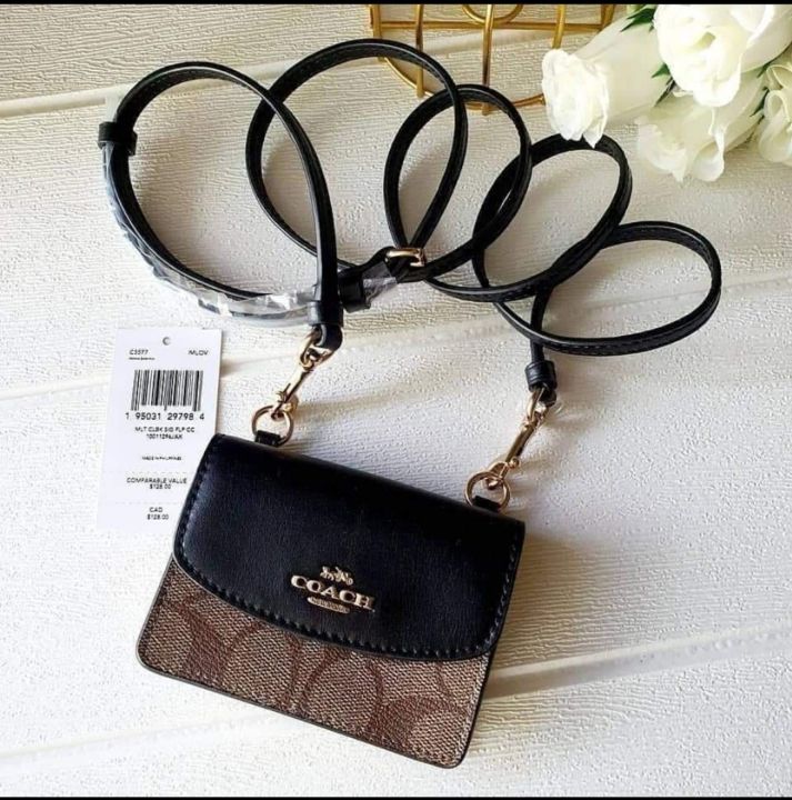 coach card holder with strap