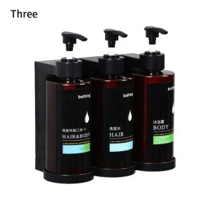 Soap Dispenser Hotel Wall Mounted Reusable Shower Bottle Theft Proof Soap Dispenser Amber