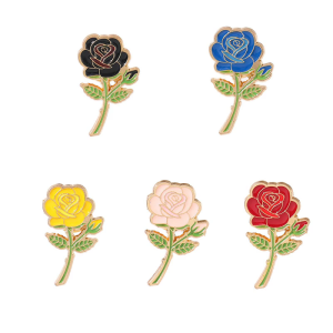 Elegant Rose Flower Lapel Pin Exquisite Rose Enamel Pin Unique Brooch For Floral Enthusiasts And Gift Giving