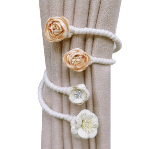 Rose Flower Curtain Tie Rope Without Punching Curtain Buckle Strap Home Decoration Accessories