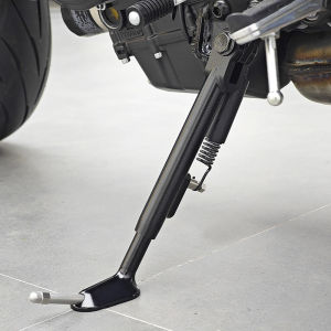 QMSTART Racing Black Motorcycle Adjustable Kickstand Foot Side Stand Support For YAMAHA MT07 MT 07 MT-07 Y-AMT MTN690 2025 2026 BLW-27311-00