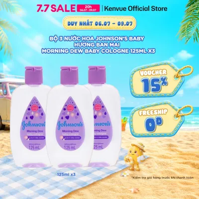 Combo 3 Chai Nước Hoa Cho Bé Johnsons Baby Cologne 125ml/chai (3 mùi)