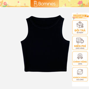 Áo bé gái croptop Bomines chất zip cotton Áo hở bụng dáng ôm body co giãn cực tốt cho bé từ 8-36kg ASNCROPTOP