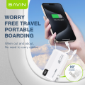 BAVIN PC018 10000mAh Fast Charging Power Bank Compatible iPh Cable & Plug  Built-in Type-C for iPh 16. 