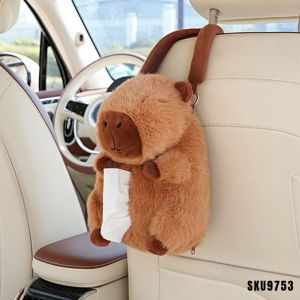 Cute Capybara / Cat Car Tissue Box Creative Car Hanging Tissue Bag Kotak Tisu Gantung Belakang Kerusi Kereta 30195