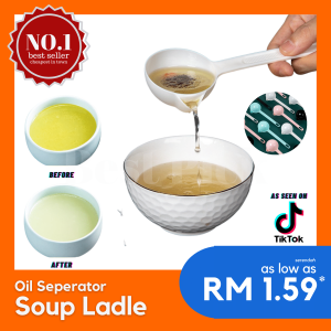 Soup Ladle Filter Colander Keluli Penapis Minyak Senduk Sup