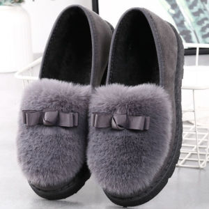 Free Shipping Winter Warm Cotton Slippers For Women Indoor Flat-Soled Warm Slippers With A Soft Fluffy Lining Suitable For Postpartum Wear And Home Use