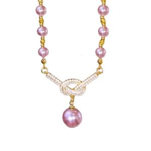 Elegant Multicolor Simulated Pearls Necklace Adjustable Chain Gift for Women Wedding Party Accessory