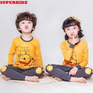 K101 ชุดนอนเด็ก ชุดนอนเด็กแขนยาว ชุดนอนเด็กกันหนาว ชุดนอนขายาว ชุดนอนผ้าดี ชุดนอนผ้านุ่ม Cotton 100%