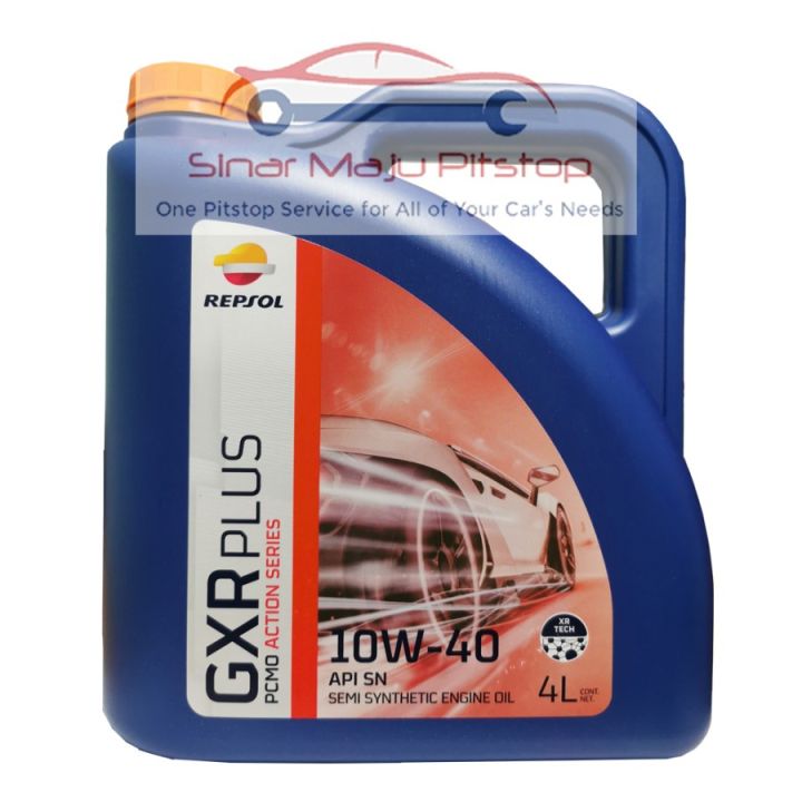 Repsol Mobil Repsol GXR PLUS 10W-40 API SN Semi Synthetic Original - Pelumas Oli ...