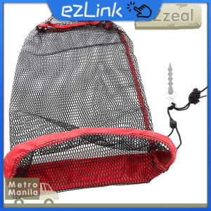 Drawstring Fishing Netting Folding Basket Mesh Fishing Guard Netting Portable Outdoor Nylon Fish Net For Fishing