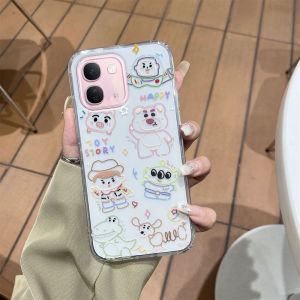 Phone Casing for Vivo V80 Lite V70 fe V60 V50 Lite 5G New 2026 Cute Cartoon Robot Pattern Shockproof Transparent Silicone Soft Case for Vivo V80Lite 5G Phone Cover Case