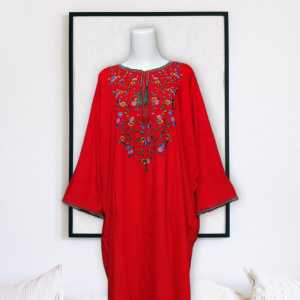 Daster Bordir Yasmin Polos Lengan 3/4 Katun Rayon Premium Busui Bumil Frendly