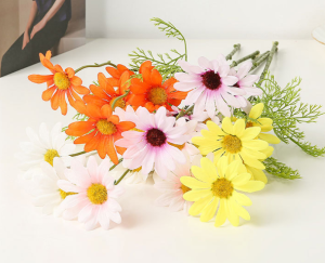 Hoa cúc hoạ mi giả 1 cành 5 bông Hoa giả để bàn chụp ảnh decor phòng khách chụp ảnh cao cấp TODOCO H61