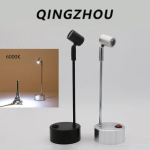 Cửa hàng đồ trang sức nhỏ LED Spotlight gắn bề mặt 3W tiết kiệm năng lượng mini đơn giản phổ biến siêu sáng Spotlight cửa hàng pin không dây ánh sáng
