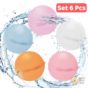 TAIYO Water Bomb Splash Ball Balon Air Set 6 Pcs Balloon Bola Air Silikon Kolam Reusable Swimming Pool Outdoor