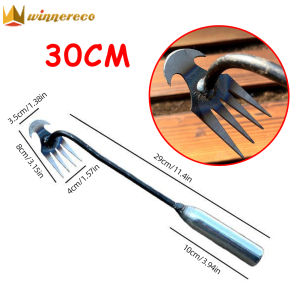 Hand Weeding Removal Puller Manganese Steel Multifunctional Weeder Ergonomic Handle Manual Weed Remover Sturdy V-shaped Fork Garden Hand Tools