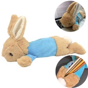 Cartoon Rabbit Plush Pencil Bag Large Capacity Pencil Storage Bags Kawaii Students Stationery Supplies