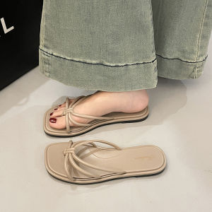 Free Shipping 2026 WomenS Flip-Flops Outdoor Half-Slipper Style Flat-Soled Non-Slip Easy-To-Wear Toe-Covering Roman-Style Beach Sandals