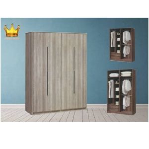 Pre-order 4 Door Wardrobe with Top ★ Storage★Cabinet ★Cupboard★Home Organizer★Furniture★★Rack★Modern Wardrobe Solid Wood Wardrobe Wardrobe With Sliding Doors - Lazada