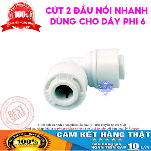 Cút nối nhanh 2 đầu dây phi 6 - Sử dụng cho máy lọc nước RO