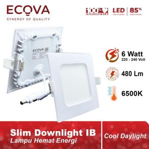 Ecova - Lampu Slim Downlight LED Kotak InBow (IB) | Cahaya Putih Natural Kuning | 6W 9W 12W 18W