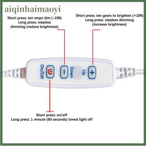aiqinhaimaoyi Dc 5V Dimmable Led Chip 5730 SMD LED Đèn tự làm ánh sáng có thể điều chỉnh LED bóng đèn USB Dimmer trong nhà và ngoài trời học tập và làm việc có thể sạc lại đèn